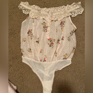 Free People Intimately Floral Lace Bodysuit